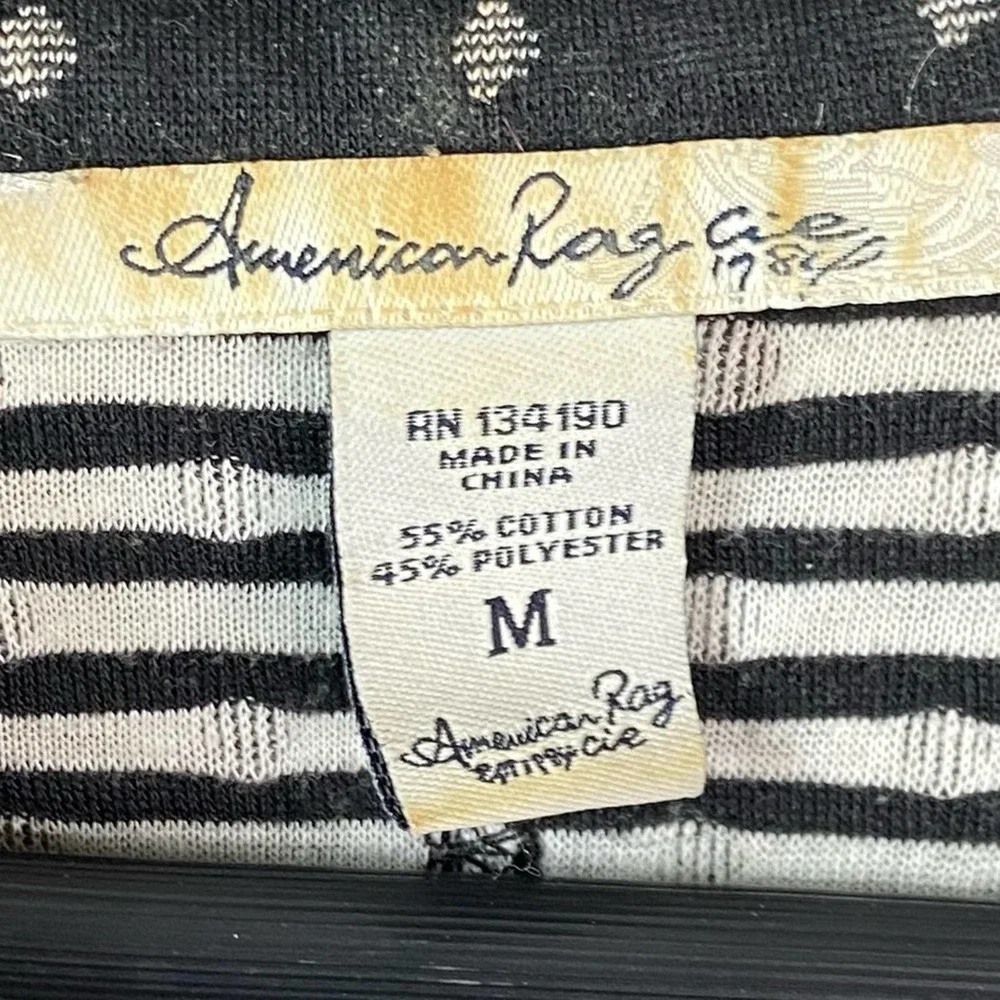 American Rag Black White Polkadot 1 Button Blazer - Picture 3 of 6